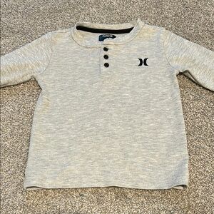 Hurley Gray Long Sleeve Henley Tee